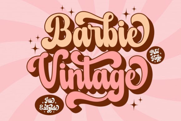 Barbie Vintage Extrude Font: A Retro Display Typeface Review