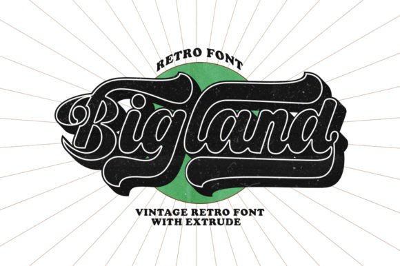 Bigland Retro Font for Editorial Design