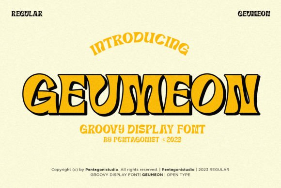 Geumeon Groovy Display Font for Handmade Crafts