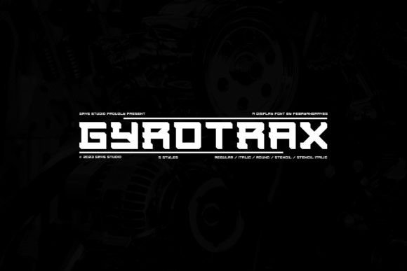 Grvs Gyrotrax Modern Display Font for Makers