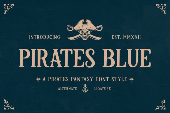 Pirates Blue Font: Adventure Typography for Web Design