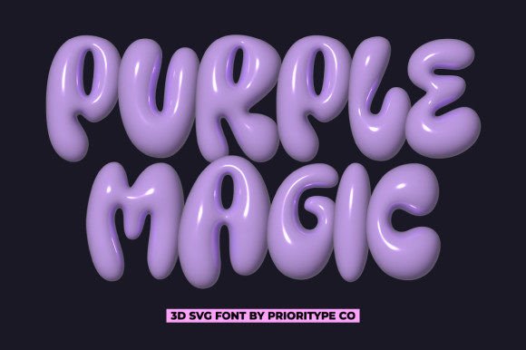 Purple Magic Font: Testing a 3D Display Typeface for Web