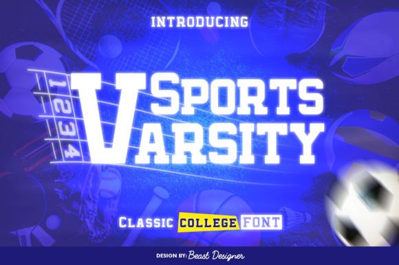 Sports Varsity Font: Bold Lettering for Craft Projects
