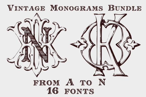 Vintage Monograms Pack: A Display Font for Editorial Design