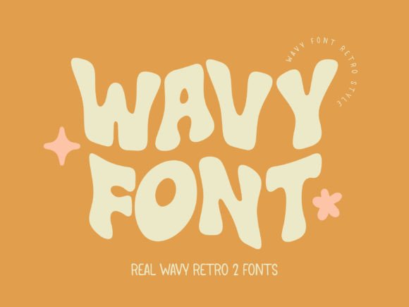 Wavy Retro Font for Groovy Crafts and Labels